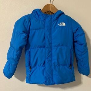 The North Face 600 North Down Jacket Optic Blue Fleece Lined Hood Winter-5